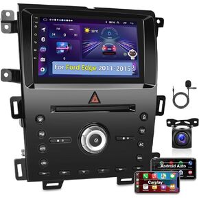Wireless Apple Carplay Android Car Radio for Ford Edge 2011-2015, 2+32G 9 Inch Touchscreen Stereo with Android Auto, HiFi/DSP/Voice Assistant/Network Radio/APK Update/WiFi