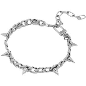 مكتنزة سبايك المختنق قلادة للنساء الفتيات الفولاذ المقاوم للصدأ الأزياء القوطي الشرير القلائد القصيرة رجالي اليدوية قابل للتعديل سلسلة طوق القوطية الهيب هوب الشارع الشهير خمر روك برشام مجوهرات اكسسوارات in Kuwait