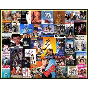 Springbok Going to The Movies 1000 Piece Jigsaw Puzzle for Adults Features a Photo Collage of Posters from Some of America's Favorite Films