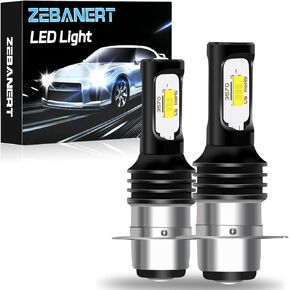 Compatible with Yamaha Raptor 350 600 660R 700 700R Yamaha YFZ450 Light Bulbs, 1:1 size H6M Hi/Lo LED Bulbs,400% Brightness 6000LM 6000K White Light, Pack of 2