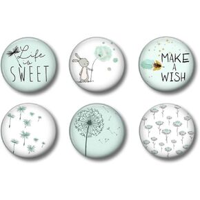Cute Locker Magnets For Teens - Dandelion Wishes - Office, Whiteboard or Refrigerator