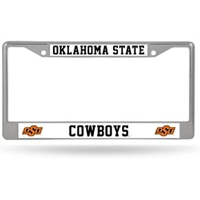 Rico Industries NCAA Oklahoma State Cowboys License Plate Frame Chrome Alternate Design, Team Colors, One Size