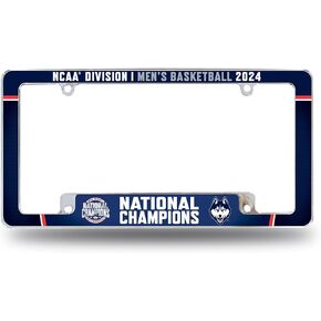 Rico Industries NCAA Connecticut Huskies - UCONN 2024 Men's National Basketball Champions All Over Chrome Frame