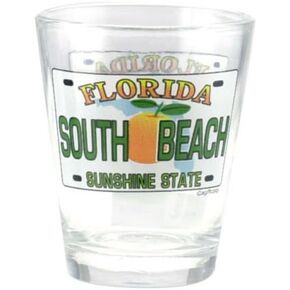 South Beach Florida License Plate Shot Glass