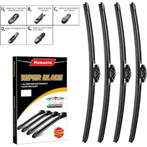 Windshield Wipers, 24"+ 21" Wiper Blades, Compatible with Buick Enclave 2013-2008, Traverse 2017-2009, Audi A5 2019-2009 Windshield Wiper Blades, Double Service Life (Set of 4)