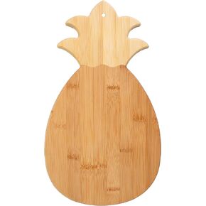 Totally Bamboo Pineapple Shaped Bamboo Wood Cutting Board and Charcuterie Board, 14-3/8" x 7-1/2"