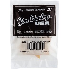 JIM DUNLOP 9205 Heavies Ivoroid Thumbpicks, Medium, 12/Bag