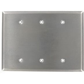 Leviton 84133-40 SS WP 3G BLANK OVERSIZED STRAP MNT