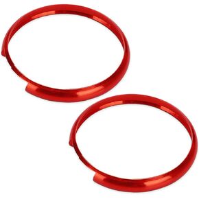 auovo Key Fob Ring Cover for Mini Cooper Smart Key Ring Rim Trim Replacement for Mini Cooper Accessories(2PCS Red)