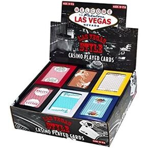 Las Vegas Style Casino Played Cards - Assorted Colors and Styles (1 Pack)