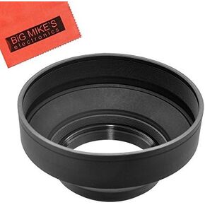 Big Mike'S 49Mm Soft Rubber Lens Hood For Sony 30Mm F/2.8 Dt Af Macro Lens + Cap Keeper + Microfiber Cleaning Cloth + Lcd Screen Protectors