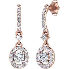 1/2 Carat Diamond Drop Earrings in 10K Gold
