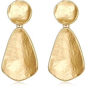 YUJIE Gold Earrings for Women Geometric Chunky Dangle Earring Trendy Jewelry Gifts