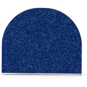 Navy Blue Glitter Texture Acrylic Napkin Holder Clear Napkin Dispenser for Organizing Kitchen Paper Tissue Box Dispenser for Restaurant Home Decor
