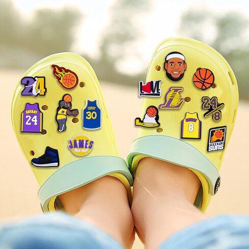 50Pcs Basketball Shoe Charms, Charms Basketball and Non-Repeat Sports Charms for Boys, Gift Decor PVC Shoe Charms for Teens Man Party Favors Gifts in Saudi Arabia