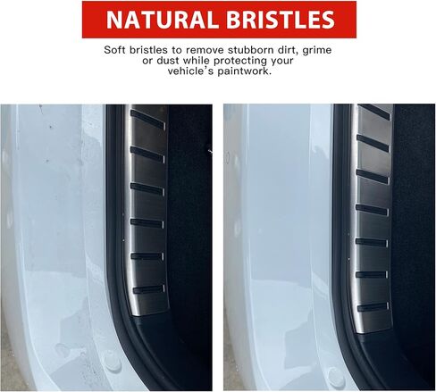 Amiss 11 Pieces Car Detailing Brush Set, Premium Car Interior Cleaning Kit, Including 6PCS Different Sizes Boars Hair Detail Brushes, 3PCS Wire Brush and 2PCS Automotive Air Conditioner Brush (Black) in Saudi Arabia