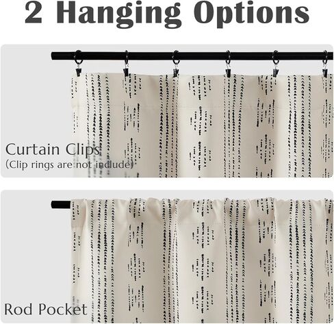 jinchan Boho Valance 95% Blackout Gold Geometric Foil Printed Valance for Kitchen Living Room Modern Farmhouse Room Darkening Bedroom Window Treatment Rod Pocket 1 Panel 16 Inch White in Kuwait