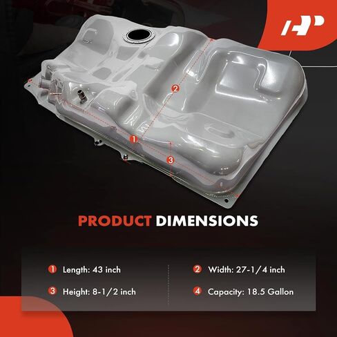 A-Premium Fuel Tank with O-Ring Compatible with Toyota Camry 2004-2006 2.4L 3.0L 3.3L, Camry 2007-2011, Avalon 2005-2012, Solara 2004-2008 & Lexus ES350 2007-2013, ES330 2004-2006, Gas in Saudi Arabia