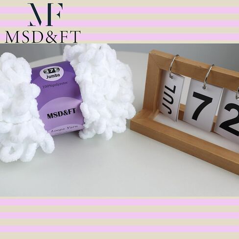 MSD&FT 6 شلات من خيوط الغزل، خيوط الكروشيه، خيوط DIY (أبيض) in Kuwait