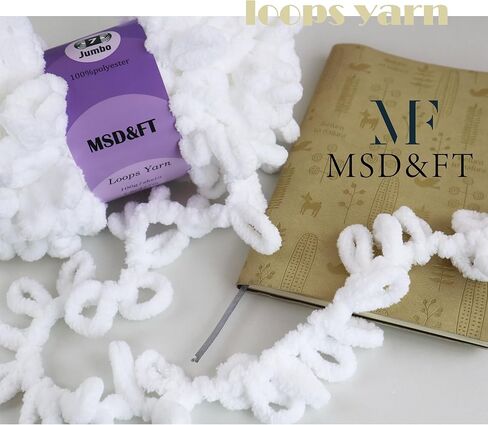 MSD&FT 6 شلات من خيوط الغزل، خيوط الكروشيه، خيوط DIY (أبيض) in Kuwait