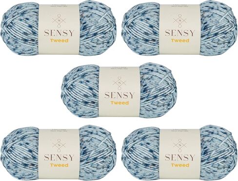 Sensy Tweed Yarn, 3.5 oz, 214 Yards, Gauge 4 Medium (Abyss) in Kuwait