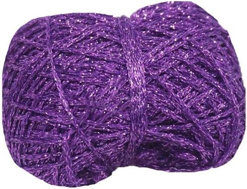 Clisil Black Metalllic Yarn Glitter Lurex Yarn,Crochet Yarn Shine Sparkle Yarn DIY Toys Bags Decor 40g in Saudi Arabia
