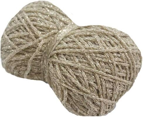 Clisil Black Metalllic Yarn Glitter Lurex Yarn,Crochet Yarn Shine Sparkle Yarn DIY Toys Bags Decor 40g in Saudi Arabia