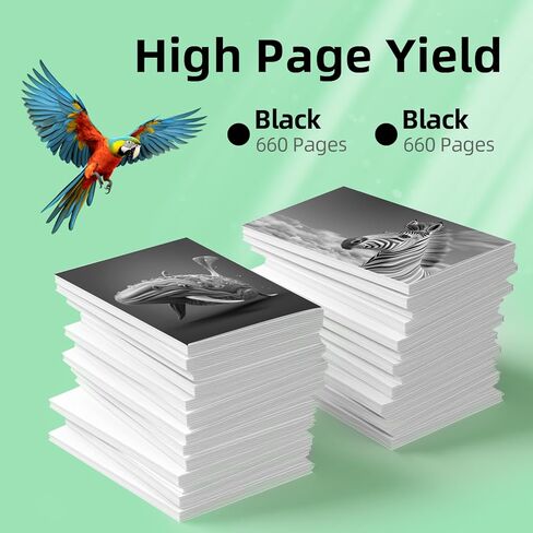 67xl من خرطوشة الحبر الأسود البديل عالي العائد لـ HP 67XL Black ، لـ HP Ink 67 67xl ، لـ Envy 6000 6055 6055e 6058 6075 6400 6455 لـ Deskjet 2752 2755 2700 2755e 4155 41500 2800 Printer (2 Black) in Kuwait
