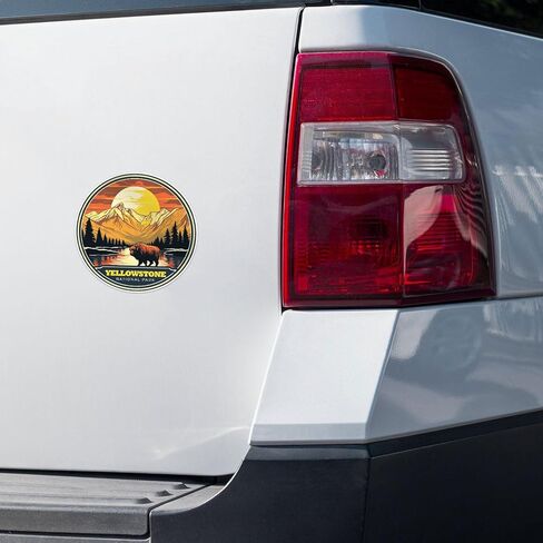 Great Smoky Mountains National Park Sticker - Waterproof Vinyl Decal for Car Bumper, Laptop, Luggage, Water Bottle, Wall, and Window, Size - 3'' X 3'' in Kuwait