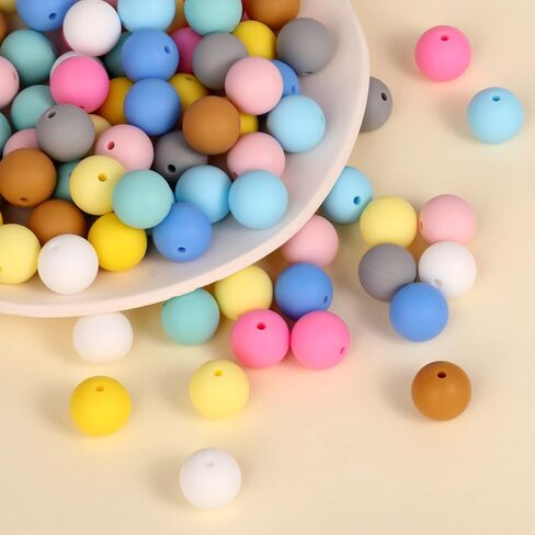 60PCS Silicone Beads, 14mm Hexagon Silicone Beads Bulk Assorted Rubber Large Polygonal Silicone Loose Beads for Keychain Lanyards Bracelet Necklace Jewelry Making DIY Craft in Kuwait