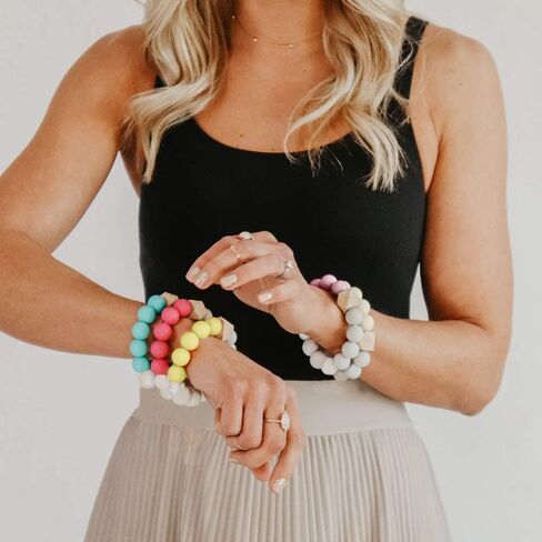 60PCS Silicone Beads, 14mm Hexagon Silicone Beads Bulk Assorted Rubber Large Polygonal Silicone Loose Beads for Keychain Lanyards Bracelet Necklace Jewelry Making DIY Craft in Kuwait