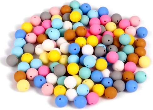 60PCS Silicone Beads, 14mm Hexagon Silicone Beads Bulk Assorted Rubber Large Polygonal Silicone Loose Beads for Keychain Lanyards Bracelet Necklace Jewelry Making DIY Craft in Kuwait