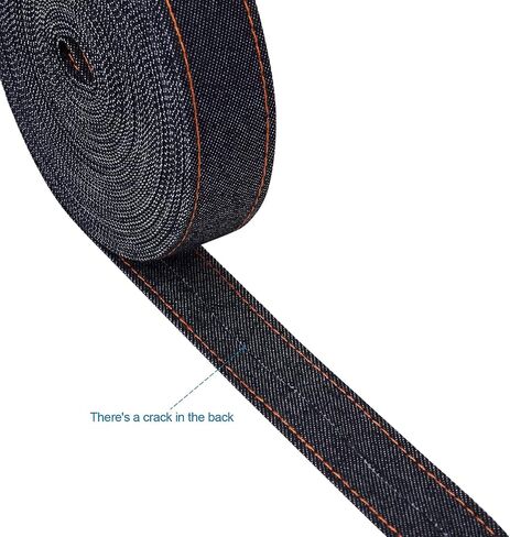 Pandahall 10.93 Yard Stitch Denim Ribbon 0.39 Inches Marine Blue Jeans Cloth Fabric Ribbon for Sewing Hairclip Garment Decoration in Saudi Arabia