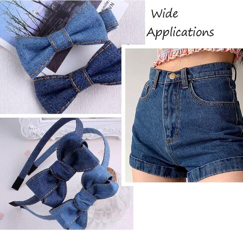 Pandahall 10.93 Yard Stitch Denim Ribbon 0.39 Inches Marine Blue Jeans Cloth Fabric Ribbon for Sewing Hairclip Garment Decoration in Saudi Arabia