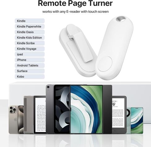 RF Remote Control Page Turner for Kindle Paperwhite Accessories Ipad Reading Kobo Surface Comics/Novels Tablets Android Taking Photos Camera Video Recording Remote Triggers in Saudi Arabia