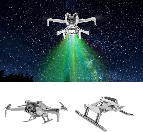 جهاز الهبوط Mini 4 Pro ذو الساق الممتدة القابلة للطي مع أضواء فلاش LED جهاز الهبوط لملحقات طائرة DJI Mini 4 Pro بدون طيار in Saudi Arabia