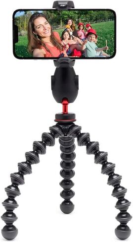 JOBY GripTight PRO 3 GorillaPod, Phone Clamp Compatible with iPhone and Android, GorillaPod 1K Included, Flexible Legs, Smartphone Clamp with 2 Cold Shoes, 360° Rotation, Black in Saudi Arabia
