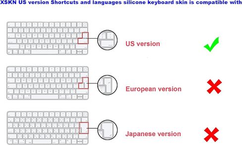 غطاء جلدي للوحة المفاتيح من السيليكون باللون الأسود باللغة الروسية XSKN متوافق مع Apple iMac 24 بوصة M1 2021 أحدث لوحة مفاتيح سحرية مع معرف اللمس A2449 مع مفتاح القفل A2450 بدون لوحة مفاتيح رقمية in Saudi Arabia