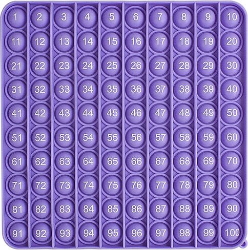 Pop it Numbers 100 Sensory Math Manipulative (Blue) Large Educational Consecutive Number pop it. Autism/ADHD Friendly Classroom Supply is Perfect for Home or Any Elementary Classroom in Saudi Arabia