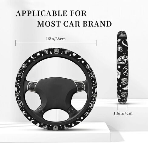 Floor Mats for Car Set of 4 Piece Skull Cat Moon All Season Heavy Duty Vehicle Floor Mat Cars Accesory Anti Skid Front Rear Foot Blankets Universal Fit for Sedan, SUVs, Truck, Vans in Saudi Arabia