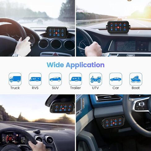 8 Gang Switch Panel, Briidea Switch Panel for Car with All Metal Housing, Multifunction 12V-24V, Ideal for Car, Golf Cart, ATV, UTV, RV, Truck, Enhance Your Driving Experience in Saudi Arabia