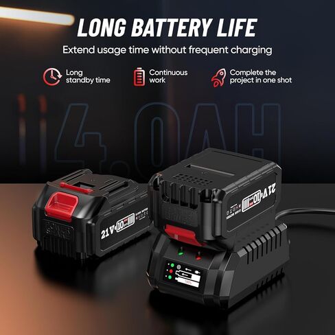 Reciprocating Saw Cordless, with 2 X 4000mAh 21V Battery, 3000SPM Brushless Reciprocating Saw, 6 Saw Blades Free Blade Change Power Reciprocating Saws for Woods Metal Plastic Cutting in Kuwait