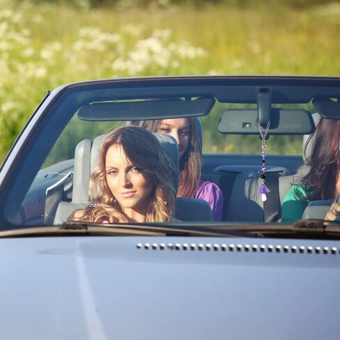 3 قطع من إكسسوارات تعليق مرآة السيارة على شكل الفطر، زينة معلقة لسيارة FineGood Lucky مرآة الرؤية الخلفية اللطيفة على شكل الفطر لتزيين السيارة الداخلية in Kuwait