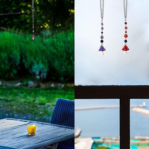 3 قطع من إكسسوارات تعليق مرآة السيارة على شكل الفطر، زينة معلقة لسيارة FineGood Lucky مرآة الرؤية الخلفية اللطيفة على شكل الفطر لتزيين السيارة الداخلية in Kuwait