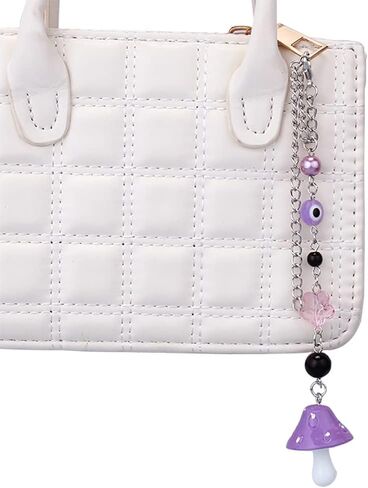 3 قطع من إكسسوارات تعليق مرآة السيارة على شكل الفطر، زينة معلقة لسيارة FineGood Lucky مرآة الرؤية الخلفية اللطيفة على شكل الفطر لتزيين السيارة الداخلية in Kuwait