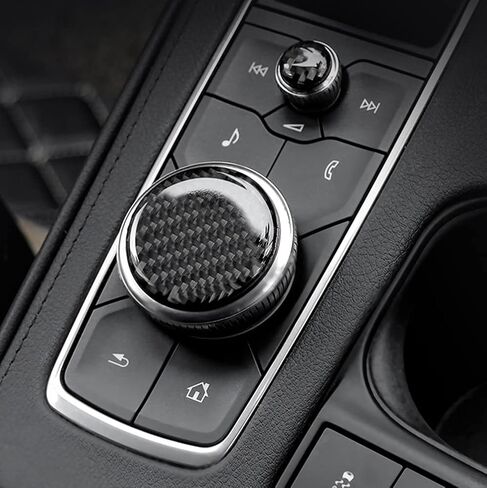 Bling Accessories Central Control Multimedia knob Fit for Cadillac XT4/XT5/XT6/CT5 2020 2021 2022 2023 2024 Automotive Interior Refit (Carbon Fiber Texture) in Saudi Arabia