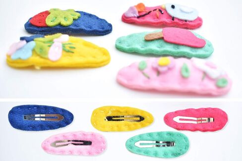 California Tot Felt Cute Animal Hair Snap, Non-Slip Hair Clips for Toddler, Girls (Mega Set of 9) in Saudi Arabia