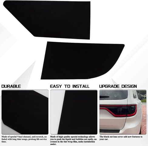 فيلم تعتيم الضوء الخلفي من الفينيل تينت فيلم خلفي مقطوع مسبقًا غطاء تغليف متوافق مع دودج دورانجو 2014-2023 in Kuwait