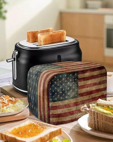 Toaster Dust Cover for Kitchen 2 Slice, Farmhouse Cow Flower Black Bread Maker Cover Toasters Covers for Fingerprint Protector, Washable Kitchen Small Appliance Ovens Accessories Cover 12x7.5x8in in Saudi Arabia