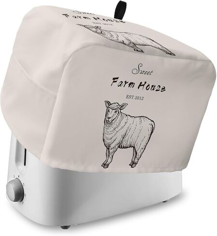 Toaster Dust Cover with Pockets, Sunflower Bottle Retro Wood Grain Soft Washable 2 Slice Toaster Cover, Dust-proof Cover for Small Appliance Cover and Fingerprint Protection in Kuwait